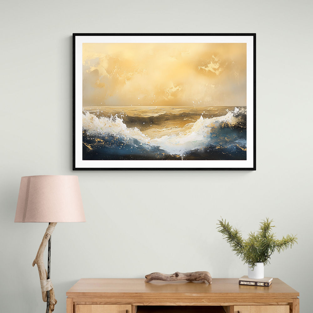 Seascape Gold Abstract 5 Wall Art