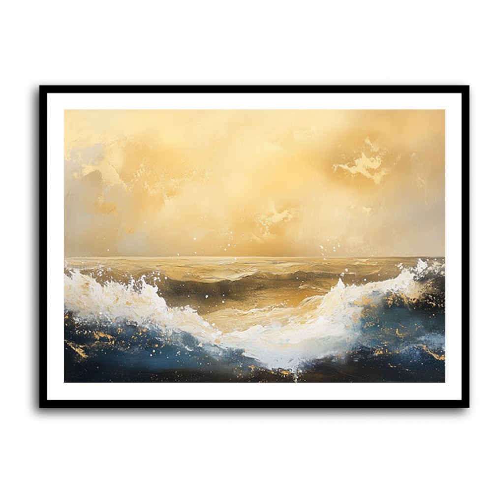 Seascape Gold Abstract 5 Wall Art