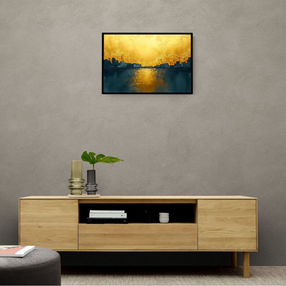 Seascape Gold Abstract 6 Wall Art