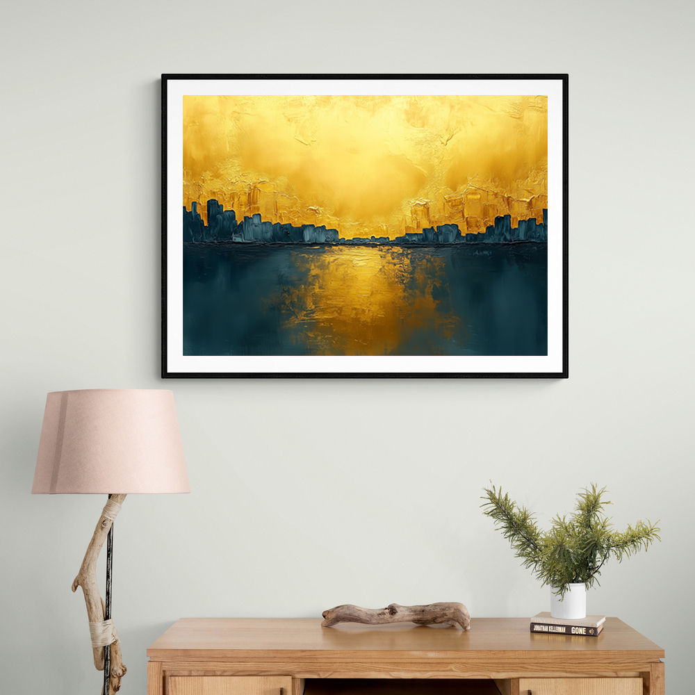 Seascape Gold Abstract 6 Wall Art