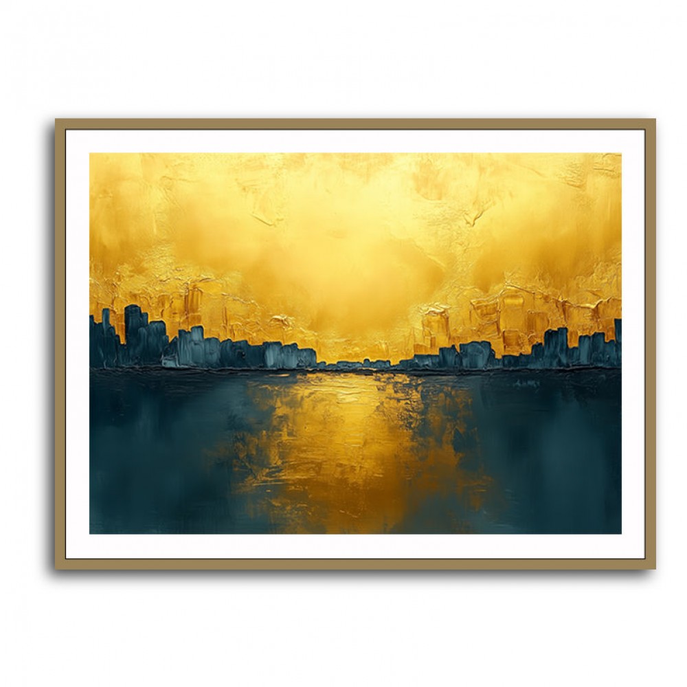 Seascape Gold Abstract 6 Wall Art