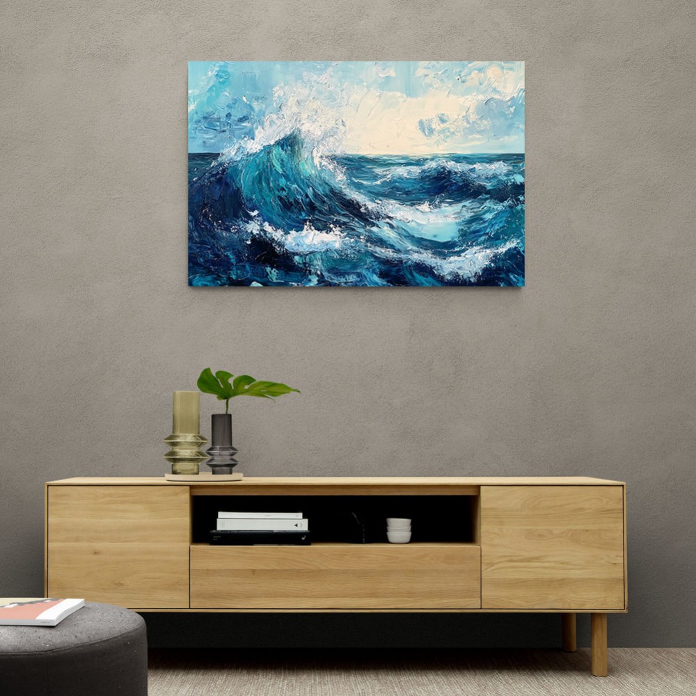 Seascape Blue Waves Wall Art