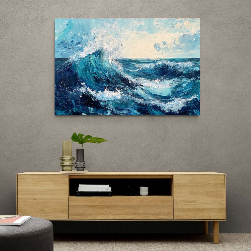 Seascape Blue Waves Wall Art