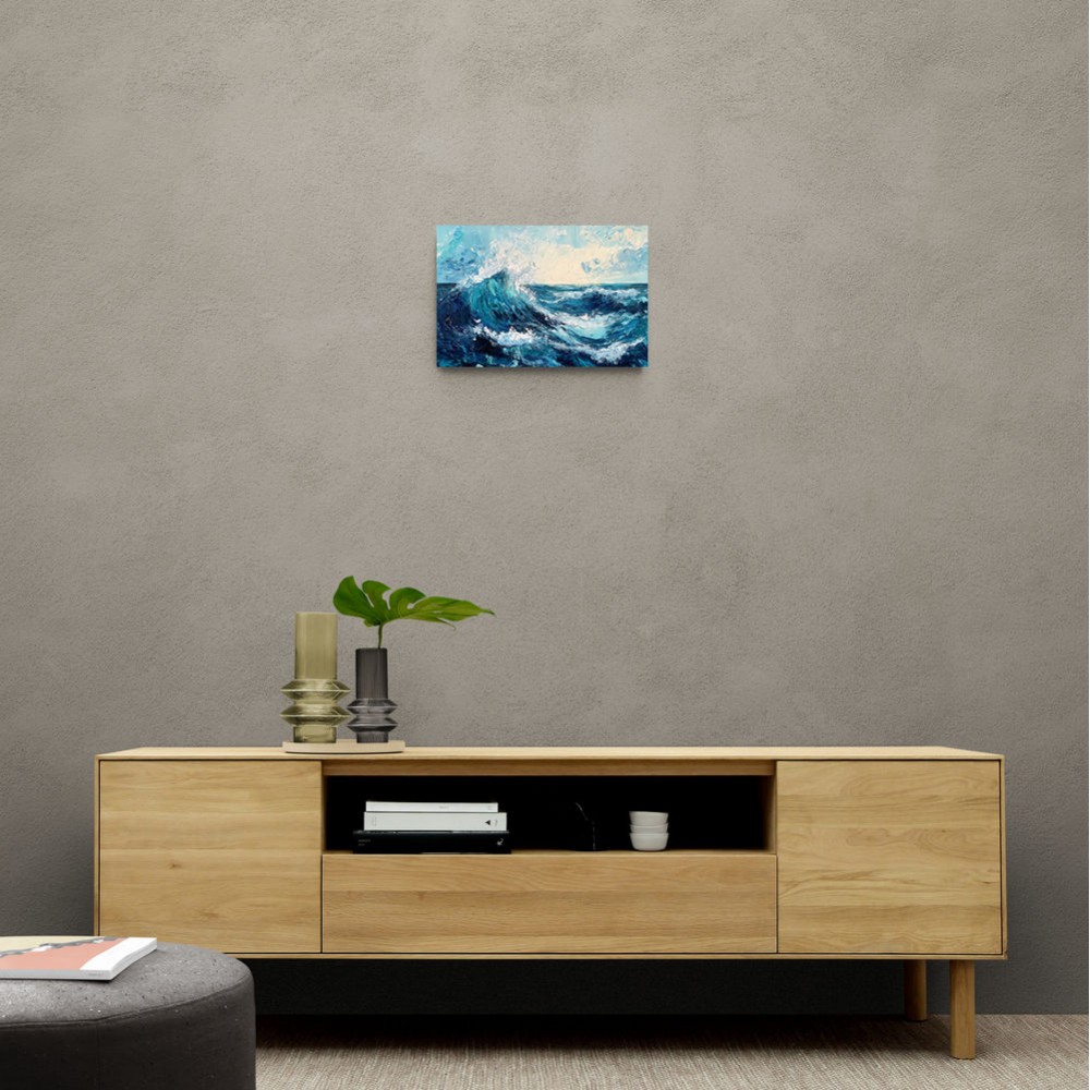 Seascape Blue Waves Wall Art