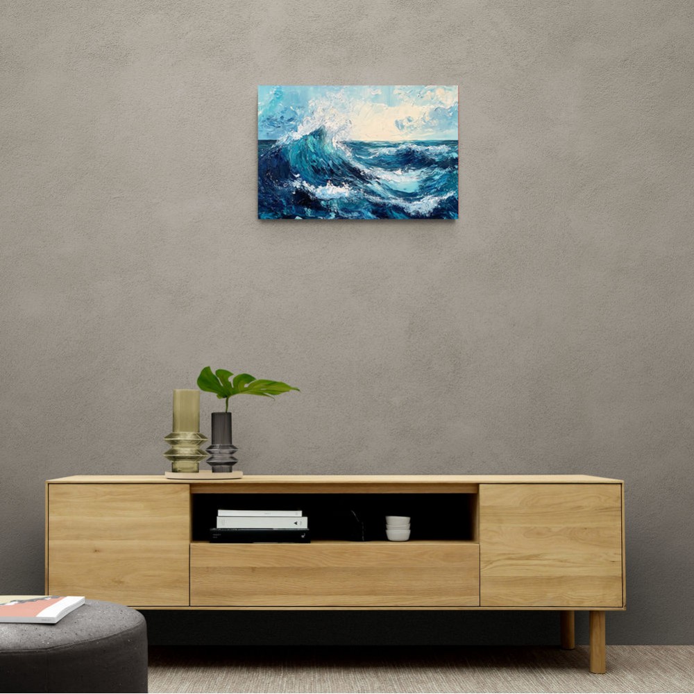 Seascape Blue Waves Wall Art