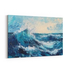 Seascape Blue Waves Wall Art