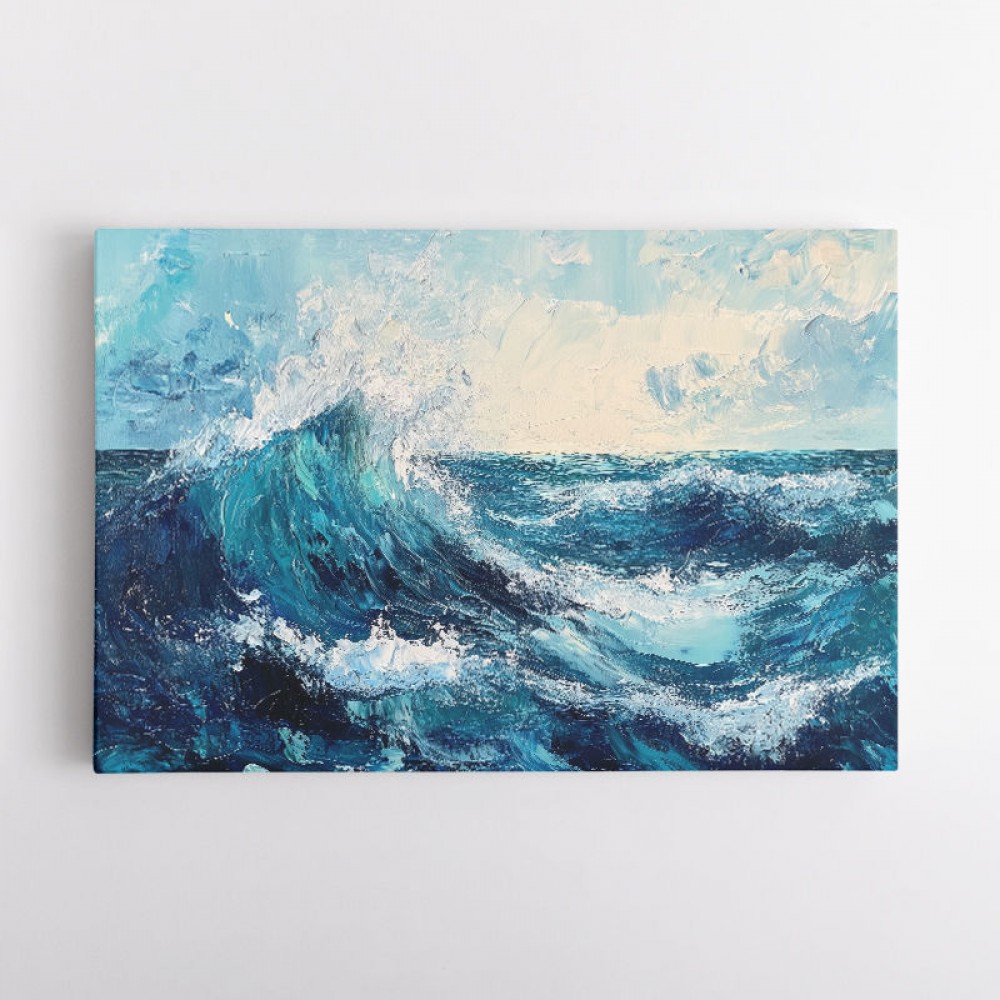 Seascape Blue Waves Wall Art