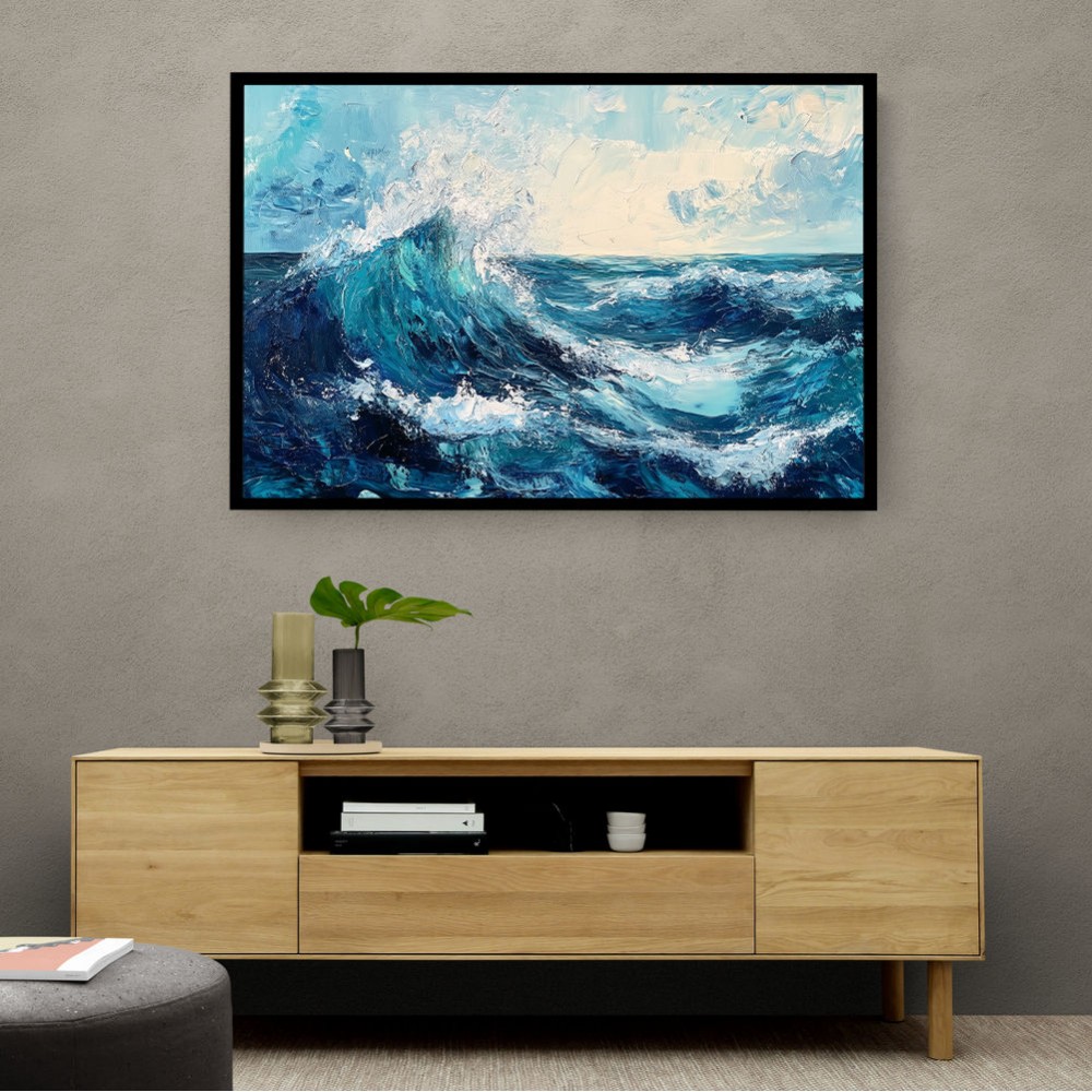 Seascape Blue Waves Wall Art