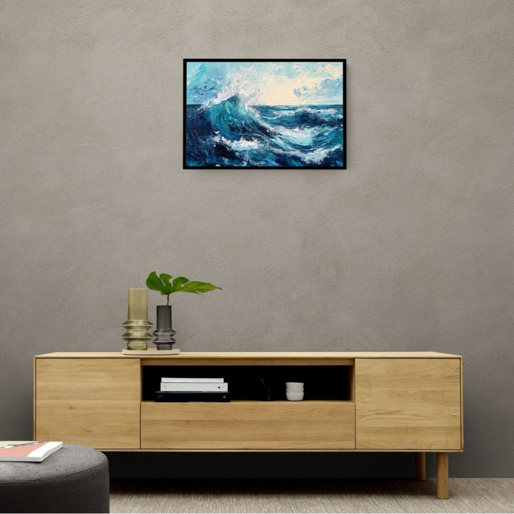 Seascape Blue Waves Wall Art