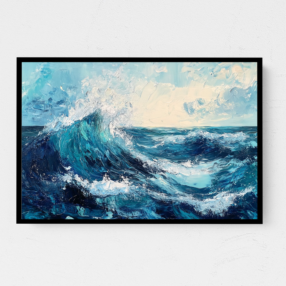 Seascape Blue Waves Wall Art