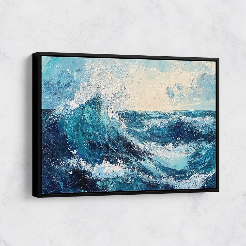 Seascape Blue Waves Wall Art