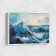 Seascape Blue Waves Wall Art