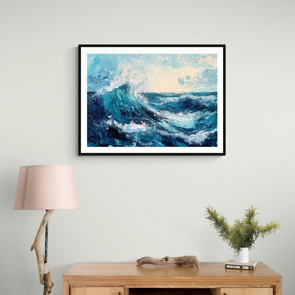 Seascape Blue Waves Wall Art