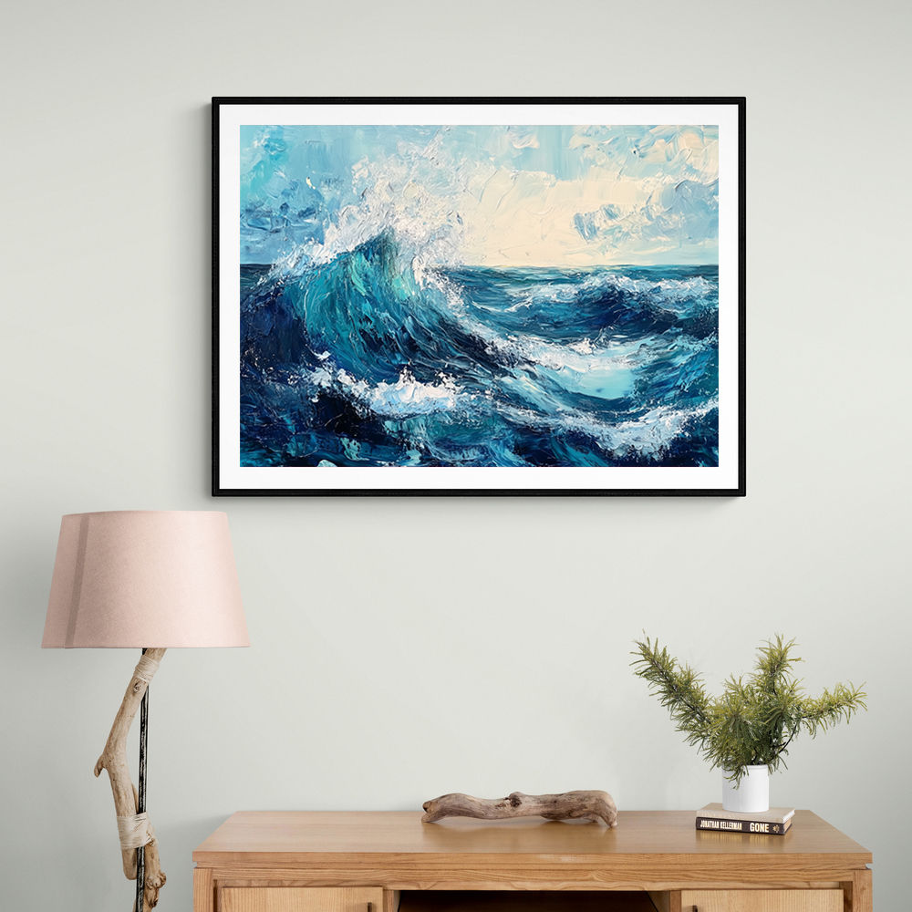 Seascape Blue Waves Wall Art