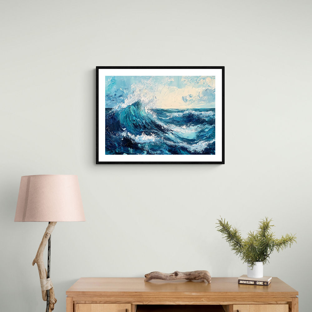 Seascape Blue Waves Wall Art