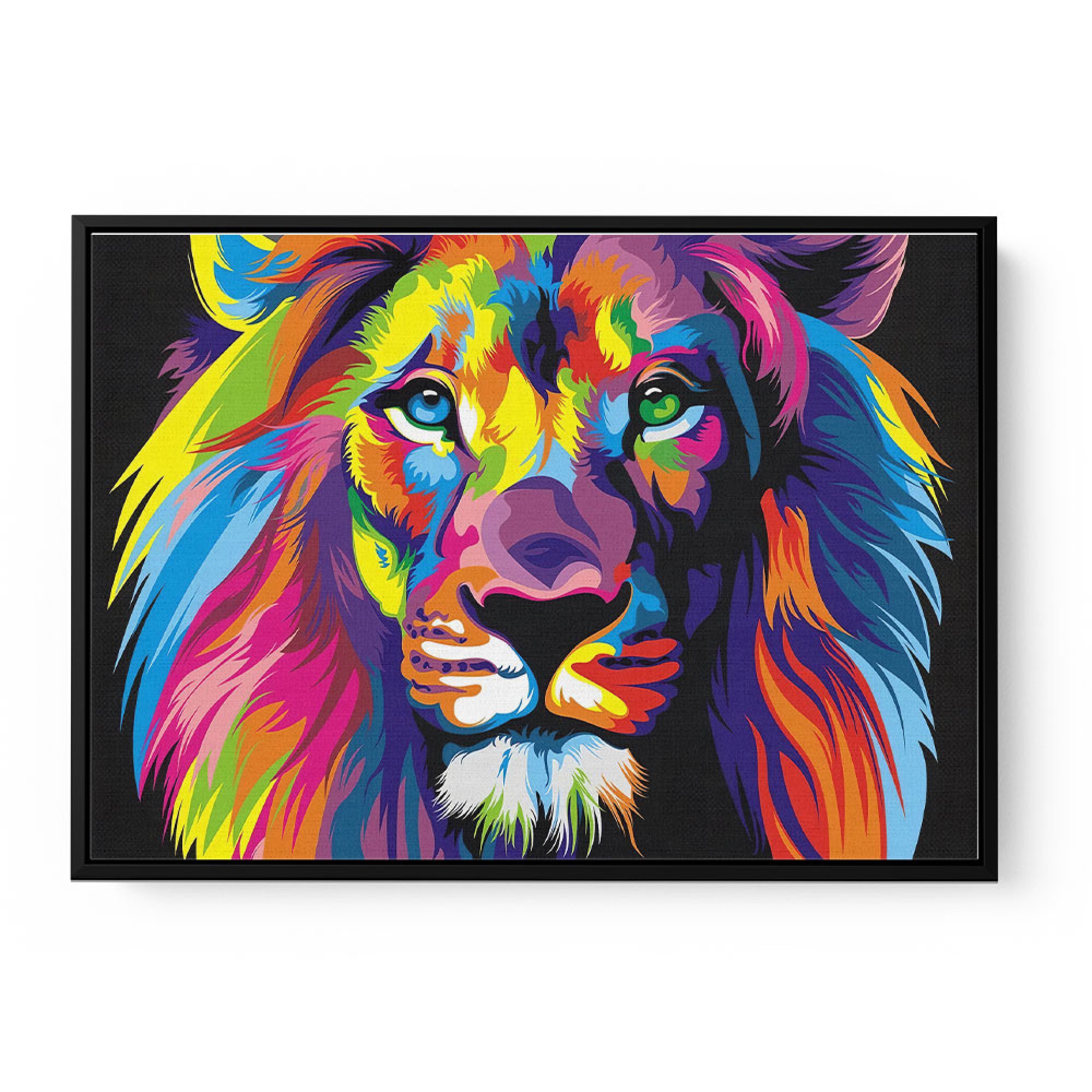 Lion Multicolour Wall Art