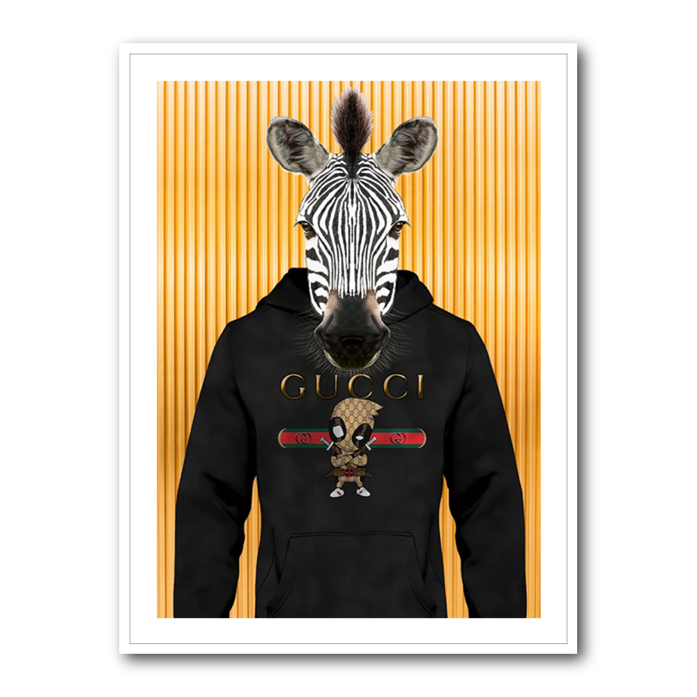 Zebra in a Hoodie Yellow