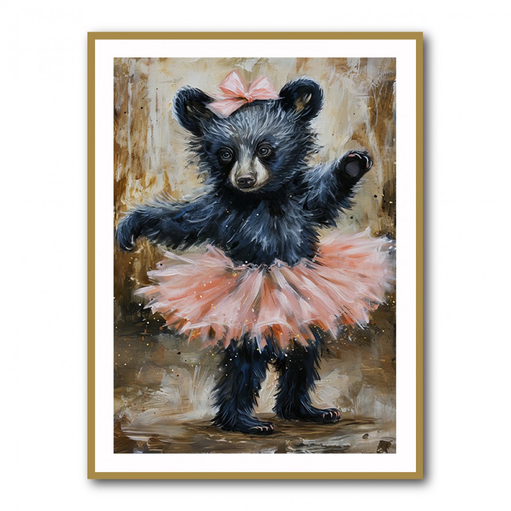 Baby Black Bear Dancing in a Tutu