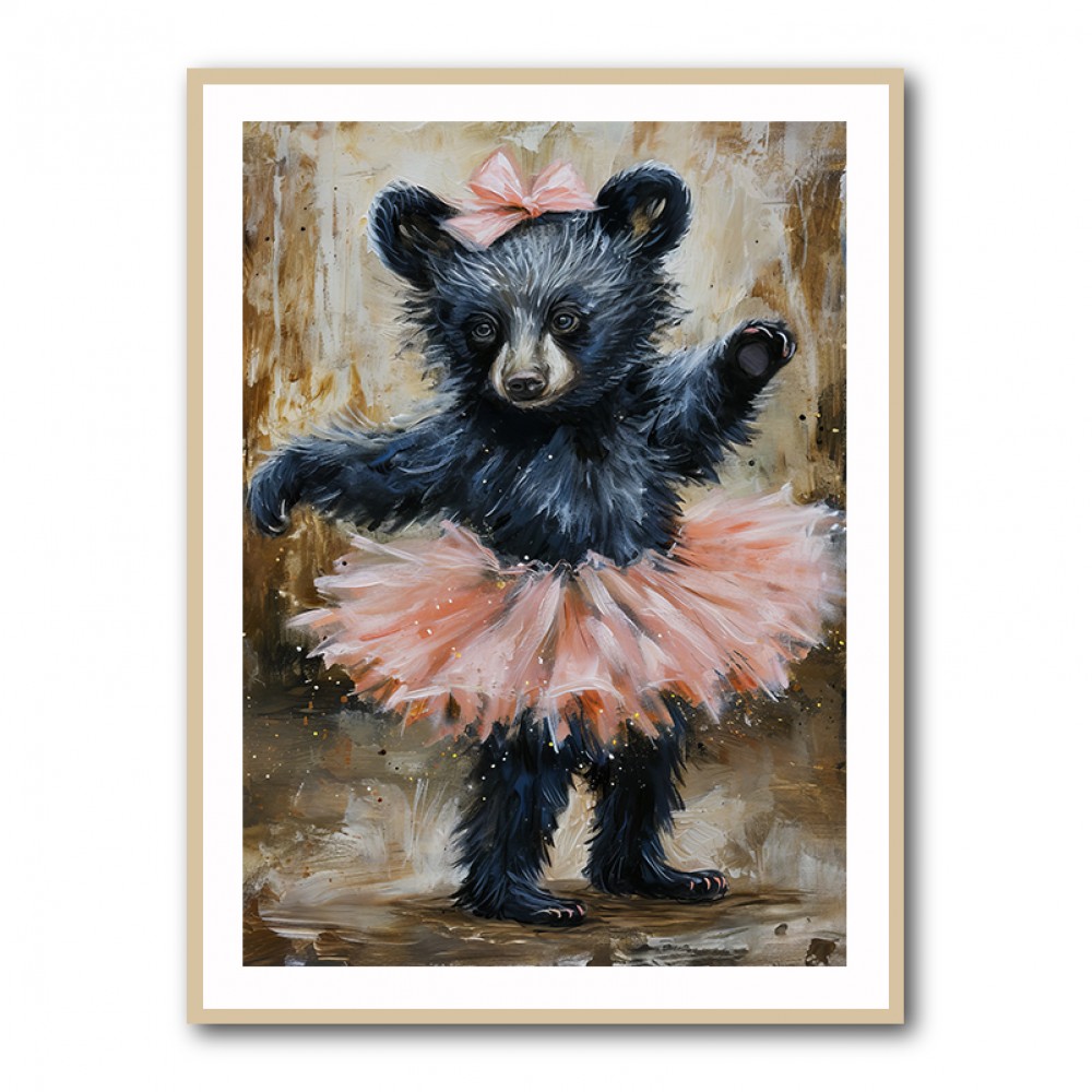 Baby Black Bear Dancing in a Tutu