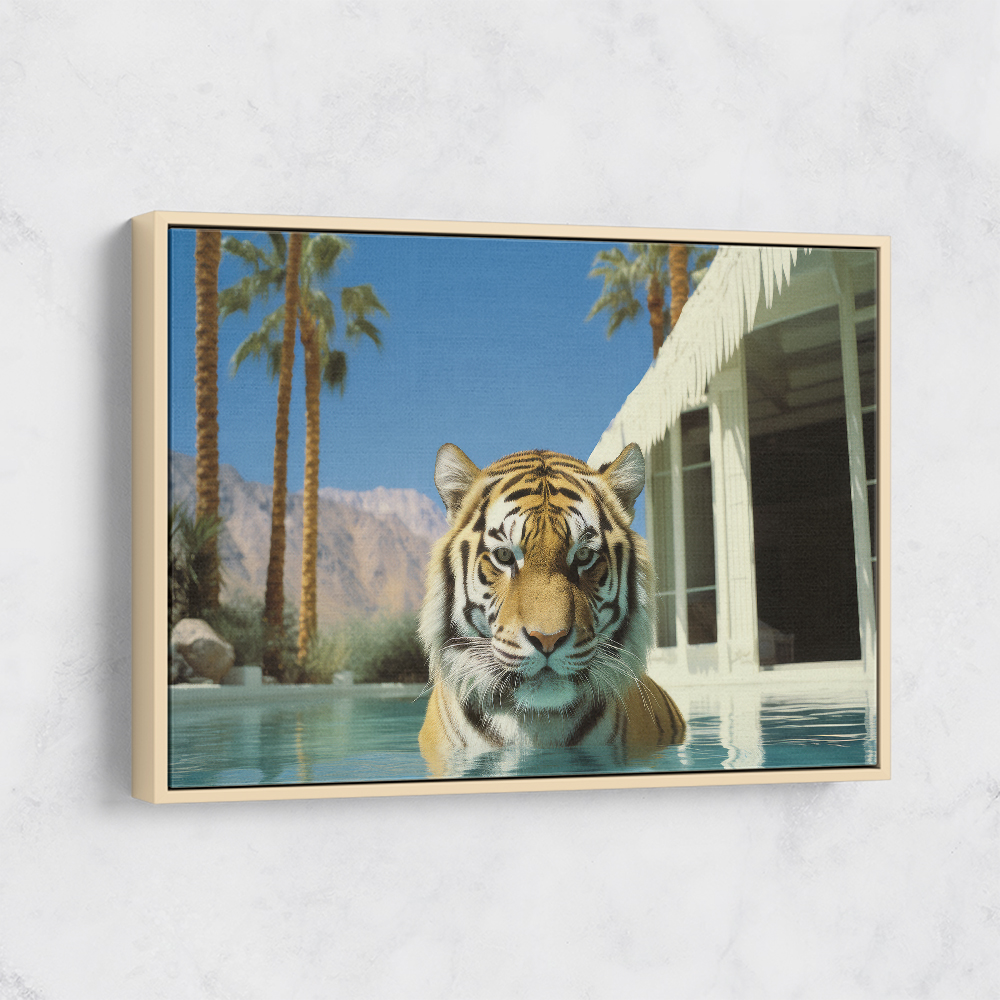 Swimming Tiger Wall Art