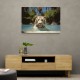 White Tiger Swimming Wall Art