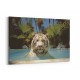 White Tiger Swimming Wall Art