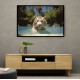 White Tiger Swimming Wall Art