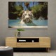 White Tiger Swimming Wall Art