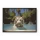 White Tiger Swimming Wall Art