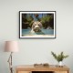 White Tiger Swimming Wall Art