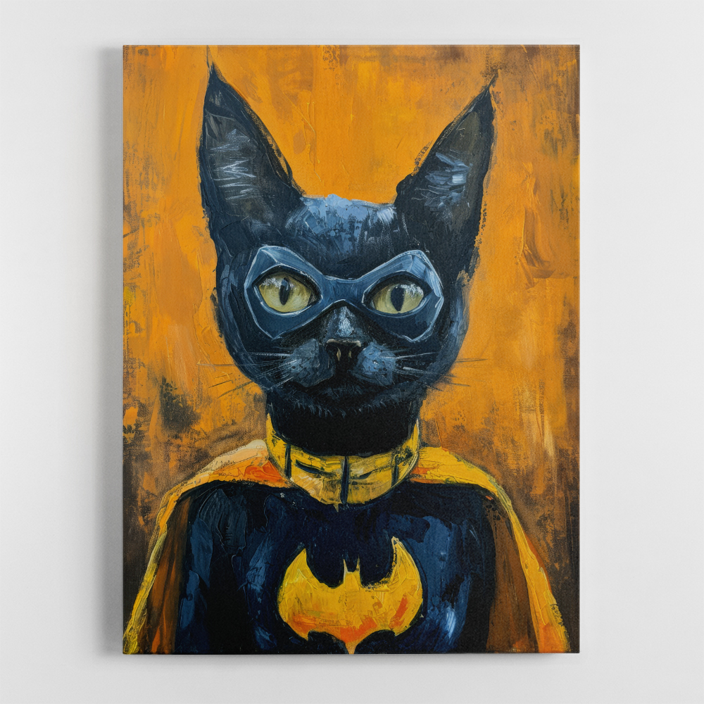 Black Cat Batman In Yellow