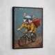 French Bulldog Superhero Biking