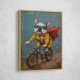 French Bulldog Superhero Biking