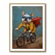 French Bulldog Superhero Biking