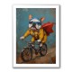 French Bulldog Superhero Biking