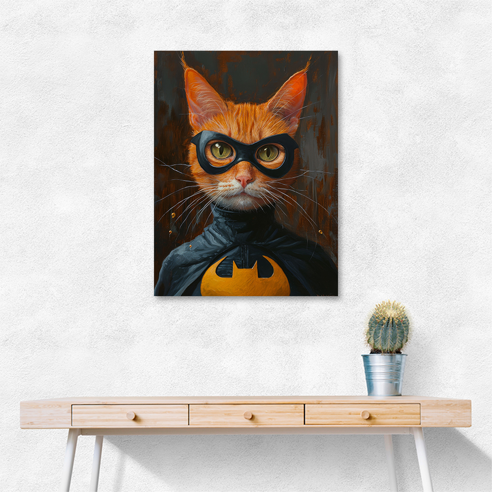 Ginger Cat Batman Superhero