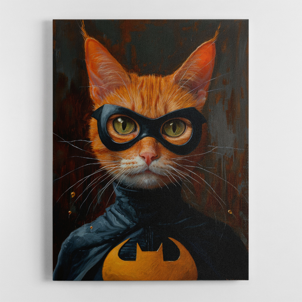 Ginger Cat Batman Superhero