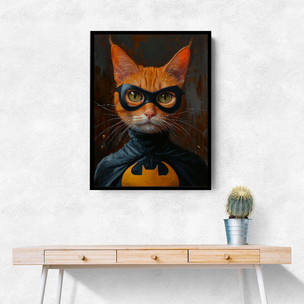 Ginger Cat Batman Superhero