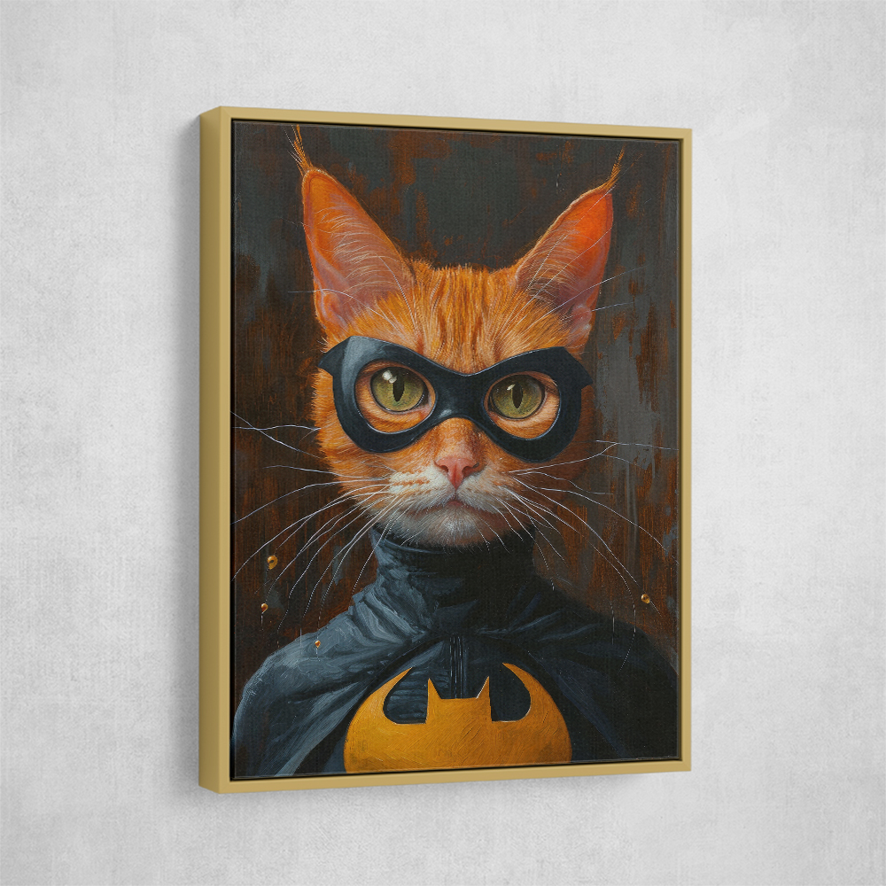 Ginger Cat Batman Superhero