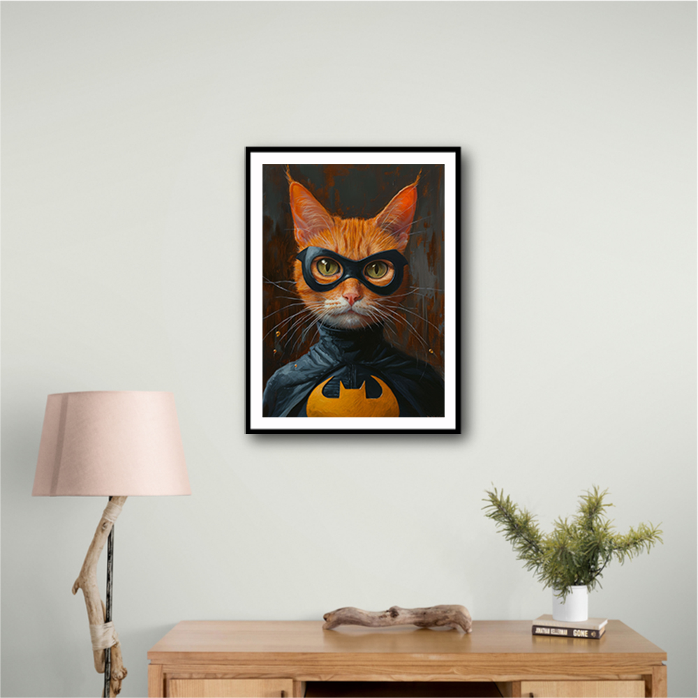 Ginger Cat Batman Superhero