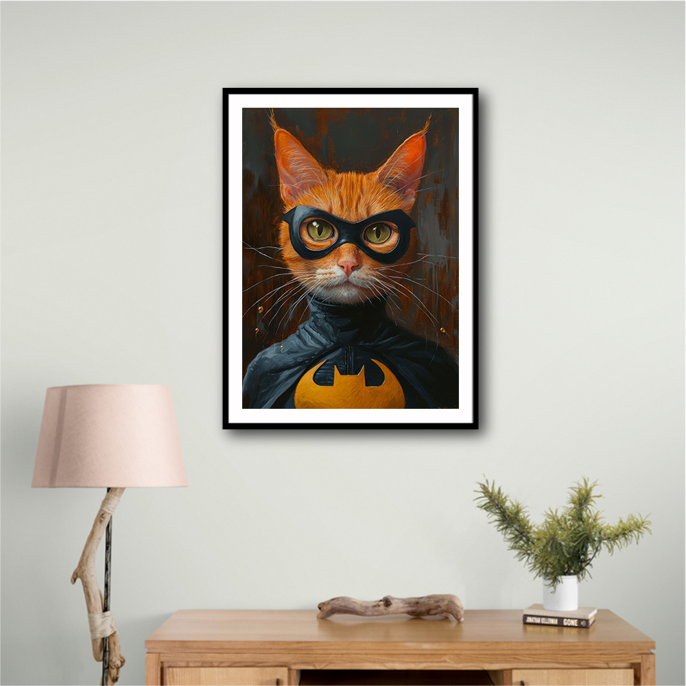 Ginger Cat Batman Superhero