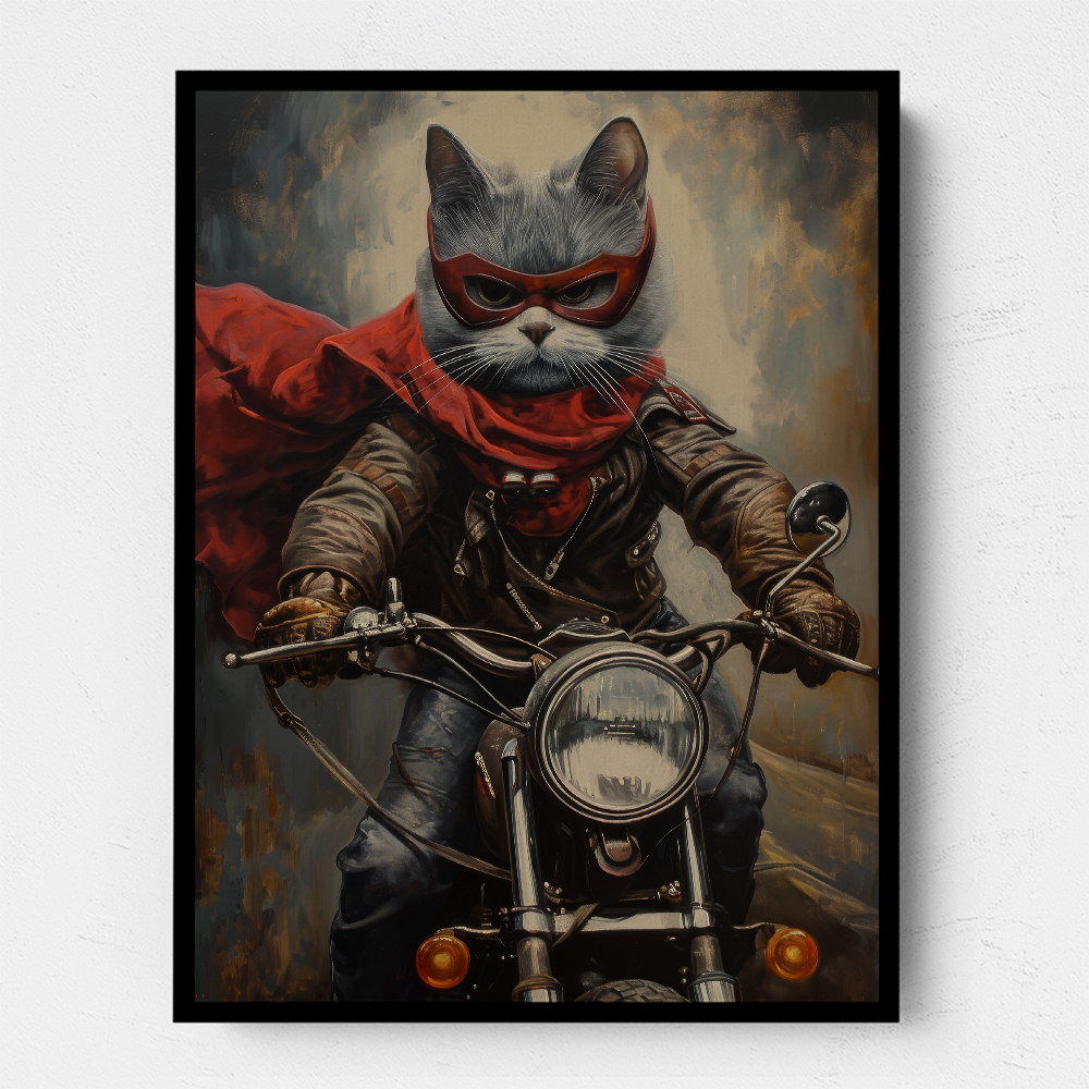 Biker Superhero Cat