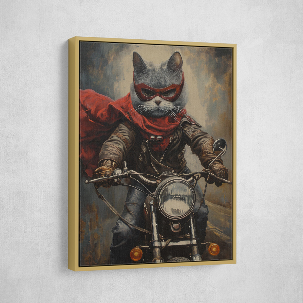 Biker Superhero Cat