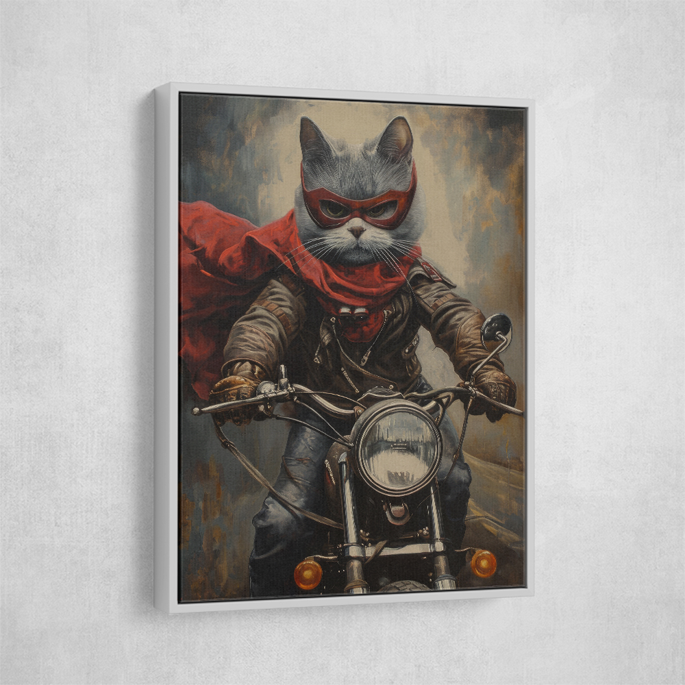 Biker Superhero Cat