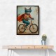 Superhero Cat Riding a Bike