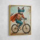 Superhero Cat Riding a Bike