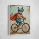 Superhero Cat Riding a Bike