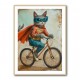 Superhero Cat Riding a Bike