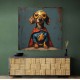 Superhero Dachshund Wall Art