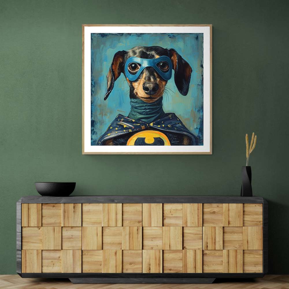 Batman Dachshund Wall Art